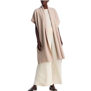 Eileen Fisher Maple Oat 100% RWS Wool Oversized Poncho Shawl Collar small/medium